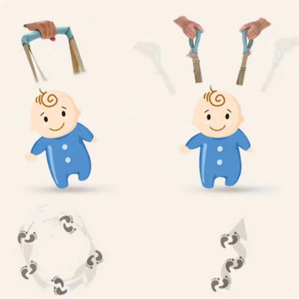 Veilig en comfortabel leren lopen – Baby loopgordel met handige trekband."