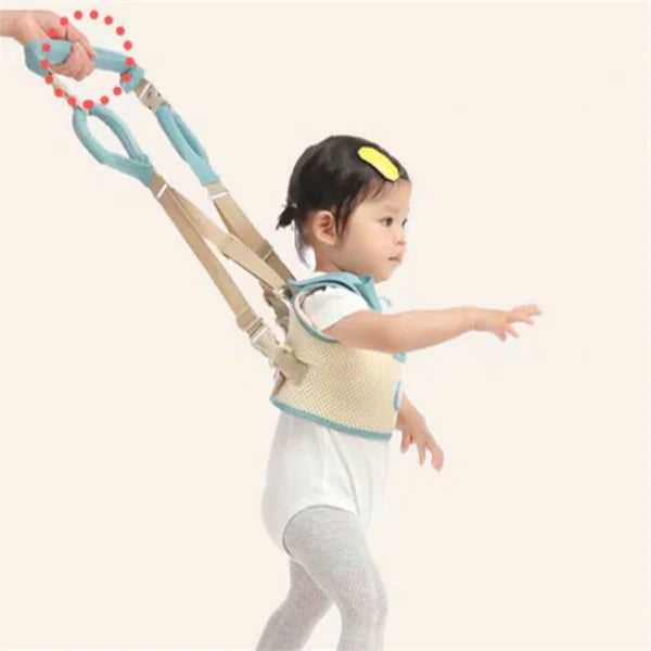 Veilig en comfortabel leren lopen – Baby loopgordel met handige trekband."