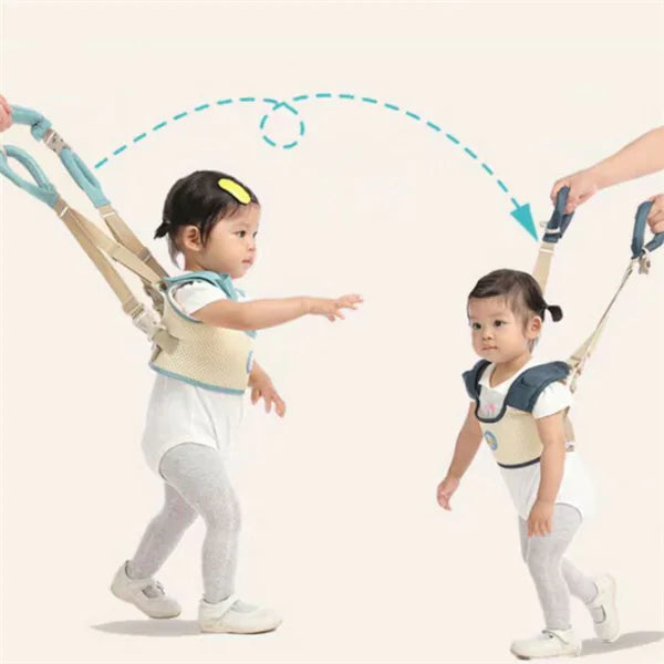 Veilig en comfortabel leren lopen – Baby loopgordel met handige trekband."
