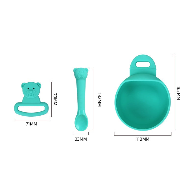 Major4 Siliconen Baby Eetset – Kom met Zuignap & Lepel