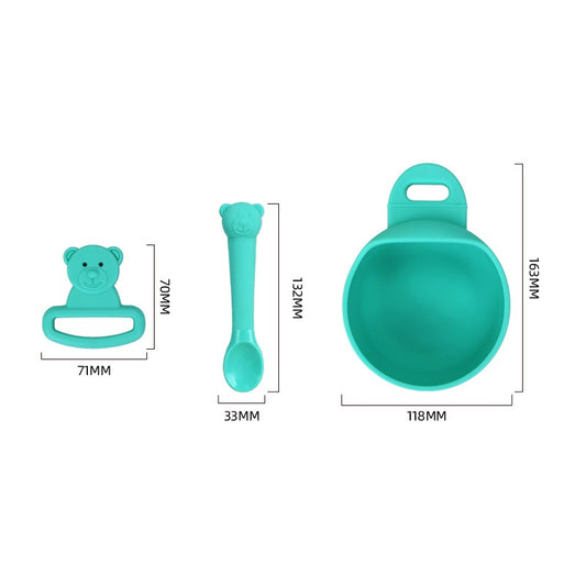 Major4 Siliconen Baby Eetset – Kom met Zuignap & Lepel