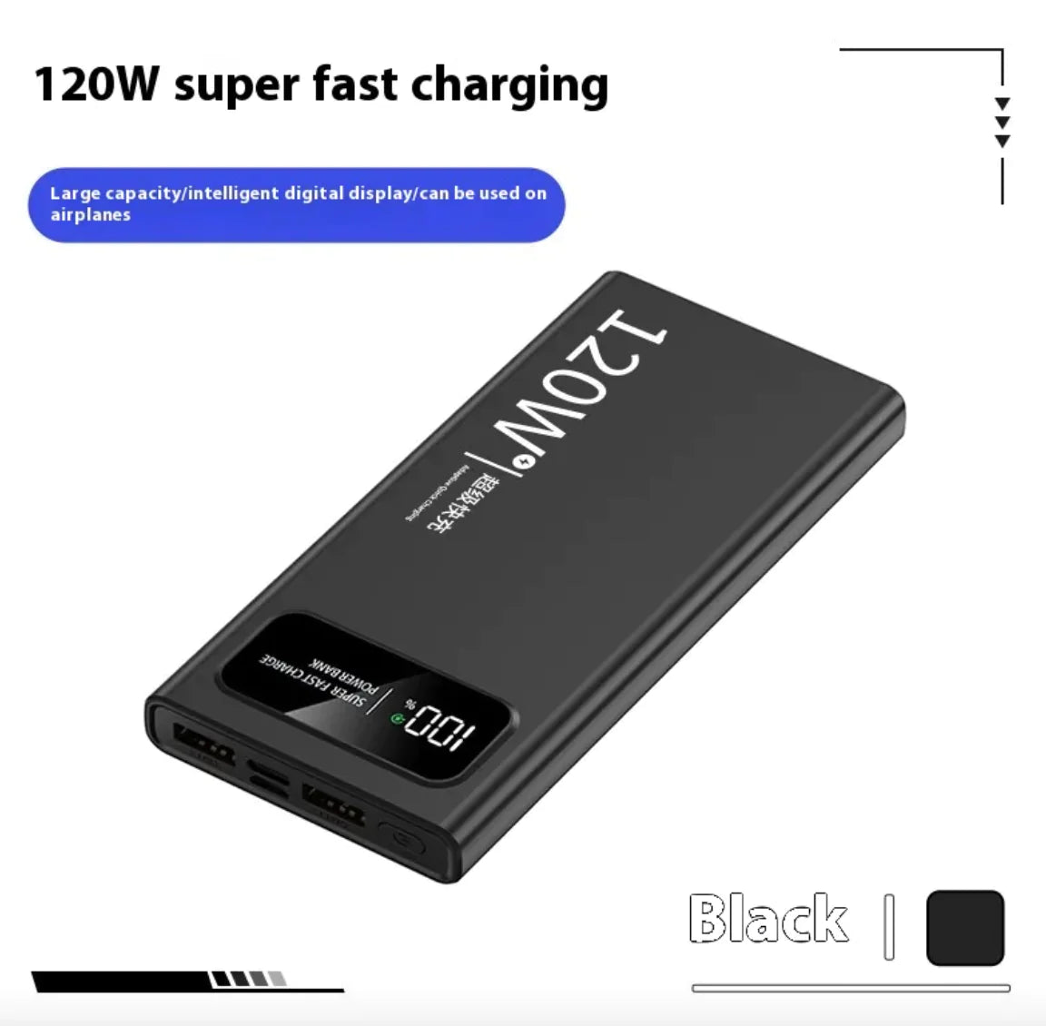 Snelle oplaadbank - 50000 mAh oplaadbank, 66 w oplaadbank | Telefoonlader Multifunctionele energiebank met led-display, draagbare telefoonoplader Energie-batterijbank voor wandelen kamperen