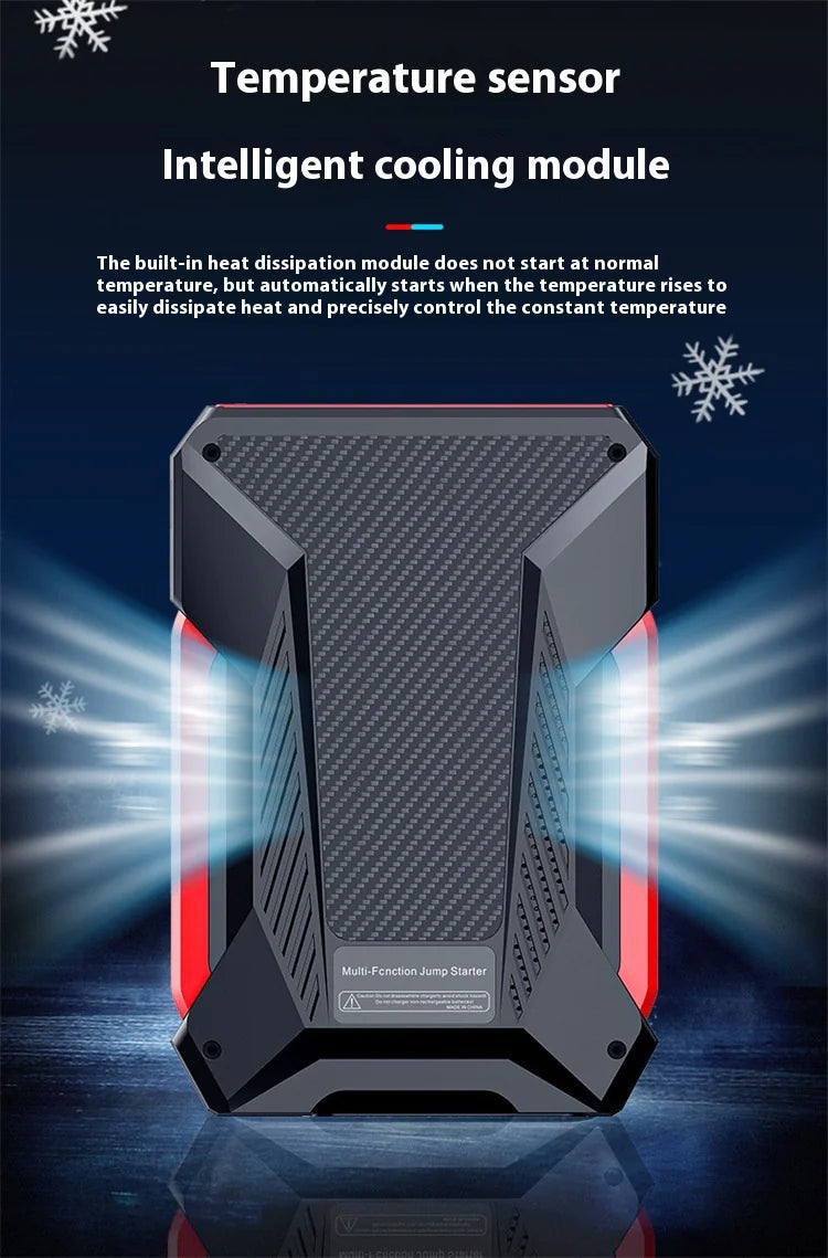Alles-in-één 12V noodstroombank voor in de auto en opblaasbare starter